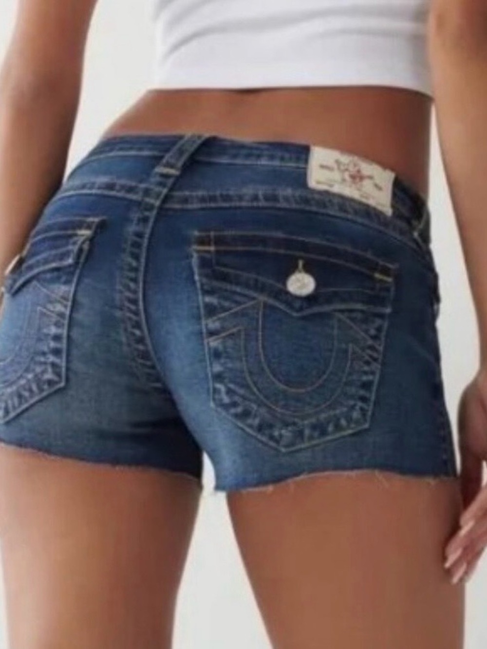 True Religion Joey Cut Off Short size 28 Y2K - Picture 14 of 14